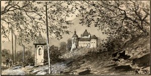 Vue sur le château de Škofja Loka - Ladislav Benesch